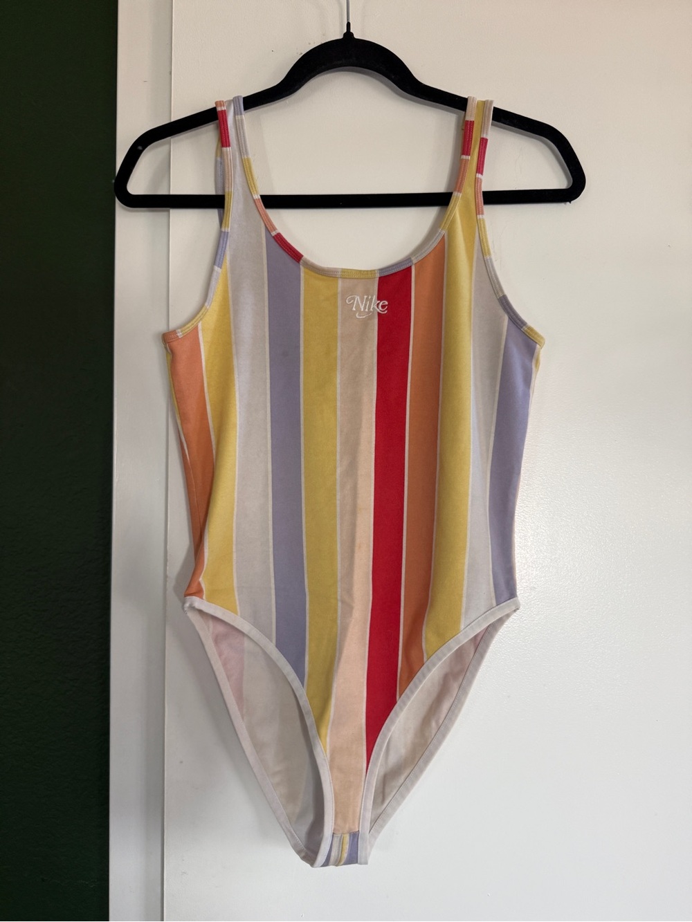 Nike Pastel Striped One-Piece bodysuit - Yellow, Red, Purple, Cream